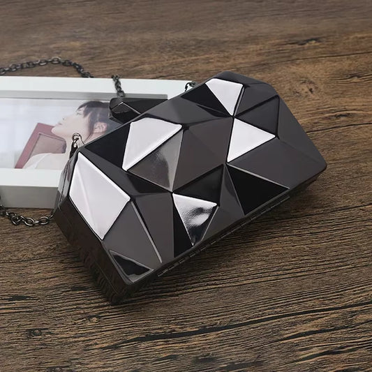 Stylish Geometric Evening Bag 